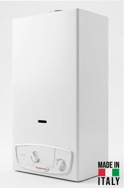 Газова колонка Immergas JULIUS ECO 14 14л/хв 24,3 кВт Low NOx розпалювання від батарейок білий