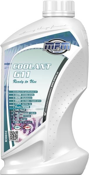 Антифриз MPM Ready to Use G-11 готовий до застосування синій -38°C 1л (83001C)