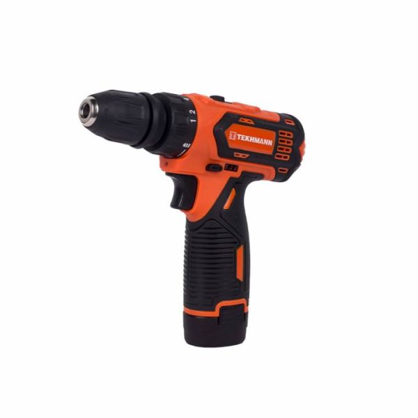 Шурупокрут-дриль акумуляторний Tekhmann TCD-12 QC Li v2.0 12В 2х2А·год 28Нм 0-400·1500об/хв 1кг кейс