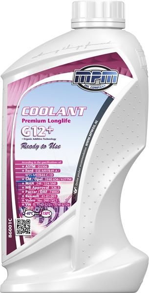 Антифриз MPM Premium Longlife G-12+  червоний -40°C 1л (86001C)