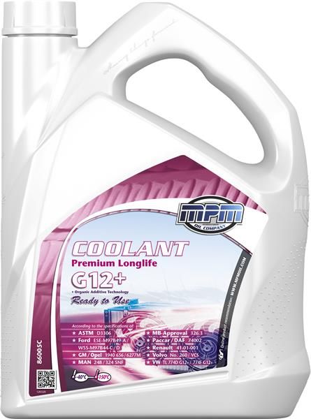 Антифриз MPM Premium Longlife G-12+  червоний -40°C 5л (86005C)