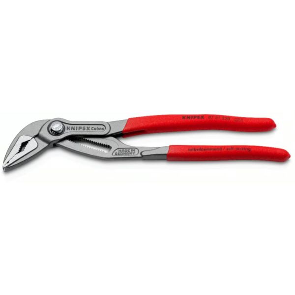 Кліщі сантехнічні KNIPEX Cobra, потоншені губки 0-42мм, 250мм, 0.328кг