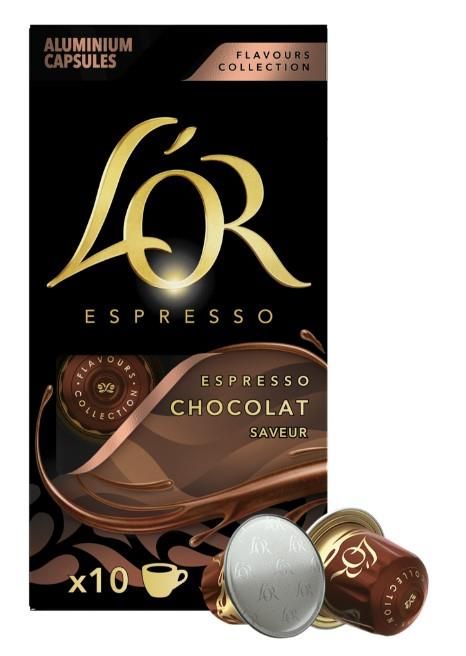 Кава L`OR капсули, Espresso Chocolat, арабіка, 10шт, Nespresso