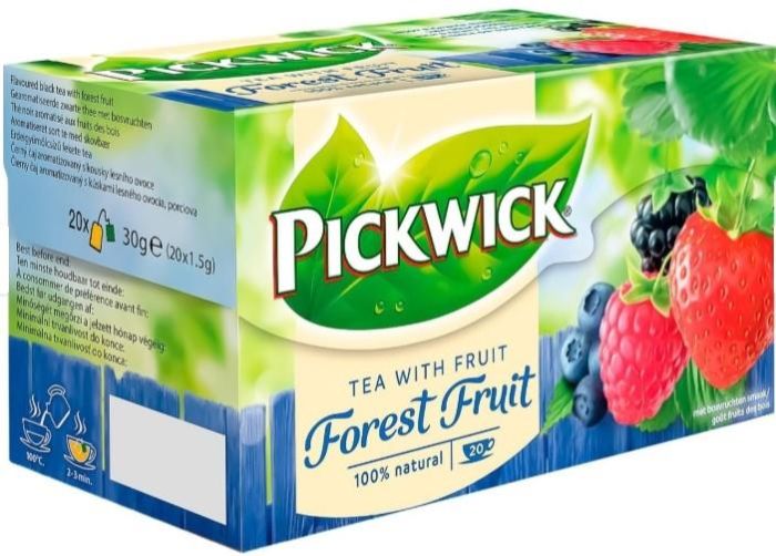 Чай Pickwick G чорний аромат. зі шматоч лісових ягід 30г(20x1.5г) x12 НП