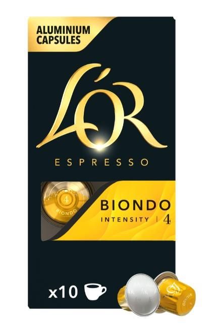 Кава L`OR капсули, Espresso Biondo, арабіка, 10шт, Nespresso
