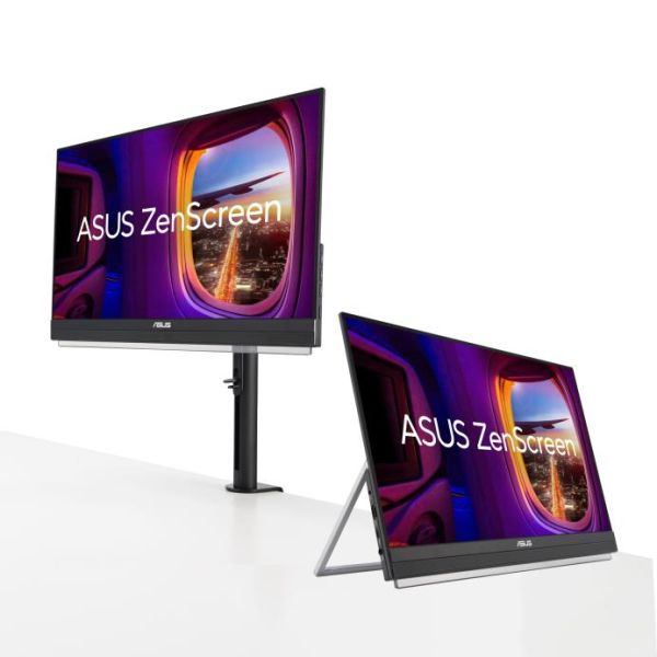 Монітор портативний Asus 21.5" ZenScreen MB229CF HDMI, USB-C, MM, IPS, 100Hz, AdaptiveSync, Pivot, C-Clamp Arm
