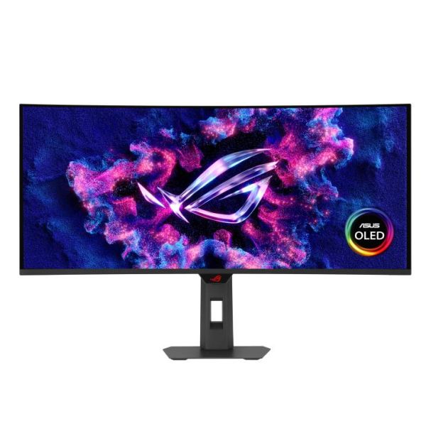 Монітор Asus 34" ROG Strix XG34WCDG 2xHDMI, DP, USB-C, 3xUSB, Audio, QD-OLED, 3440x1440, 21:9, 175Hz, 0.03ms, DCI-P3 99.3%, CURVED, G-SYNC, FreeSync, HAS, HDR40