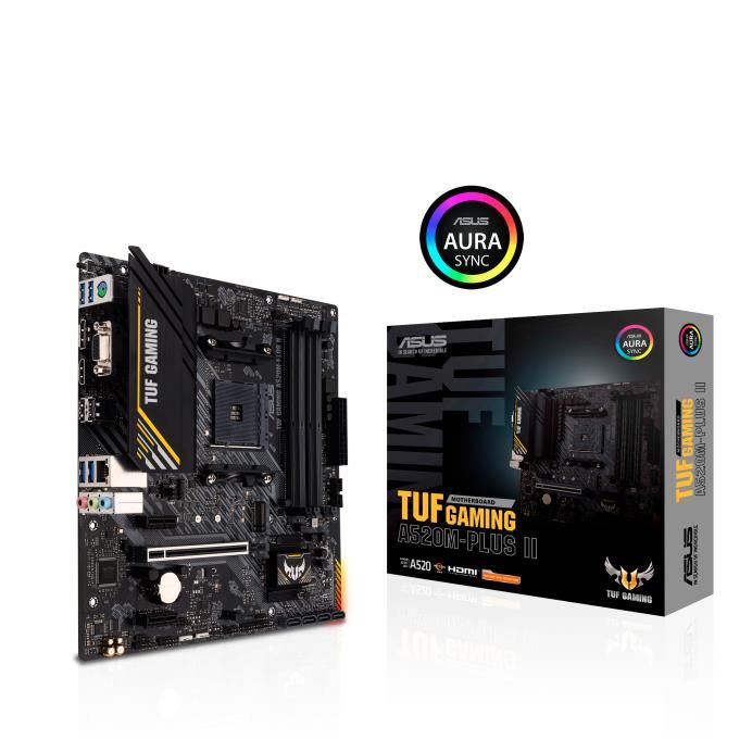 Материнcька плата ASUS TUF GAMING A520M-PLUS II sAM4 A520 4xDDR4 HDMI DP D-Sub mATX