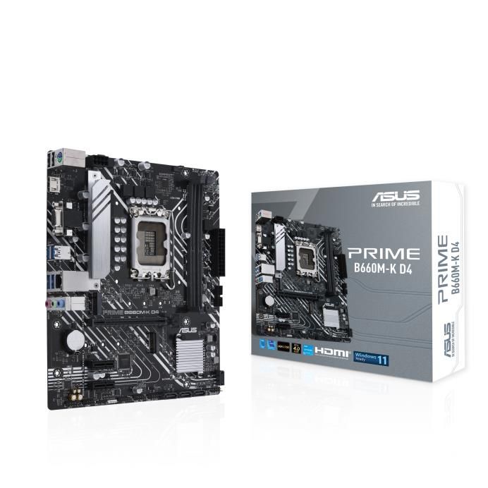 Материнcька плата ASUS PRIME B660M-K D4 s1700 B660 2xDDR4 M.2 HDMI D-Sub mATX