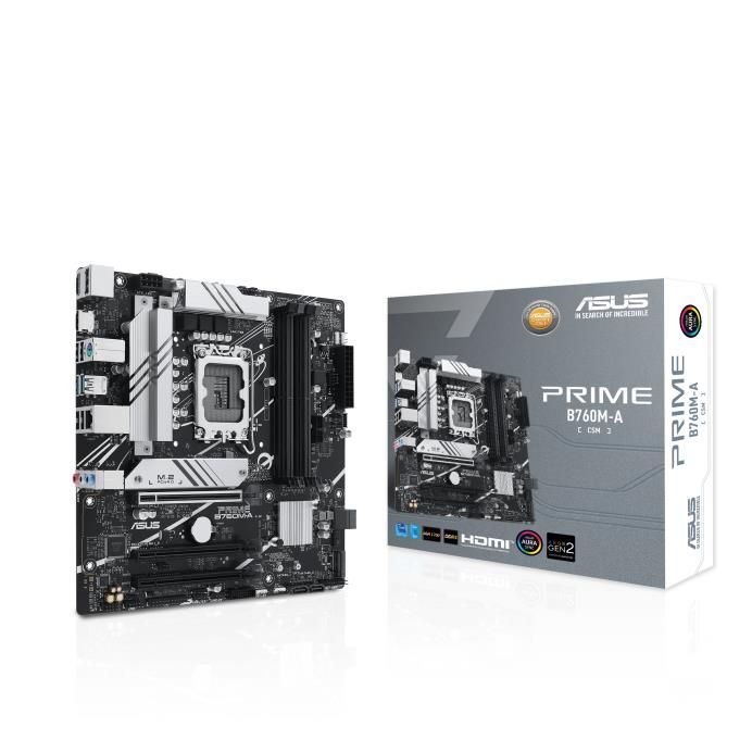 Материнcька плата ASUS PRIME B760M-A-CSM s1700 B760 4xDDR5 M.2 HDMI DP mATX CSM