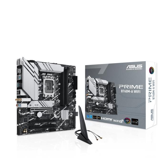 Материнcька плата ASUS PRIME B760M-A WIFI s1700 B760 4xDDR5 M.2 HDMI DP Wi-Fi BT mATX