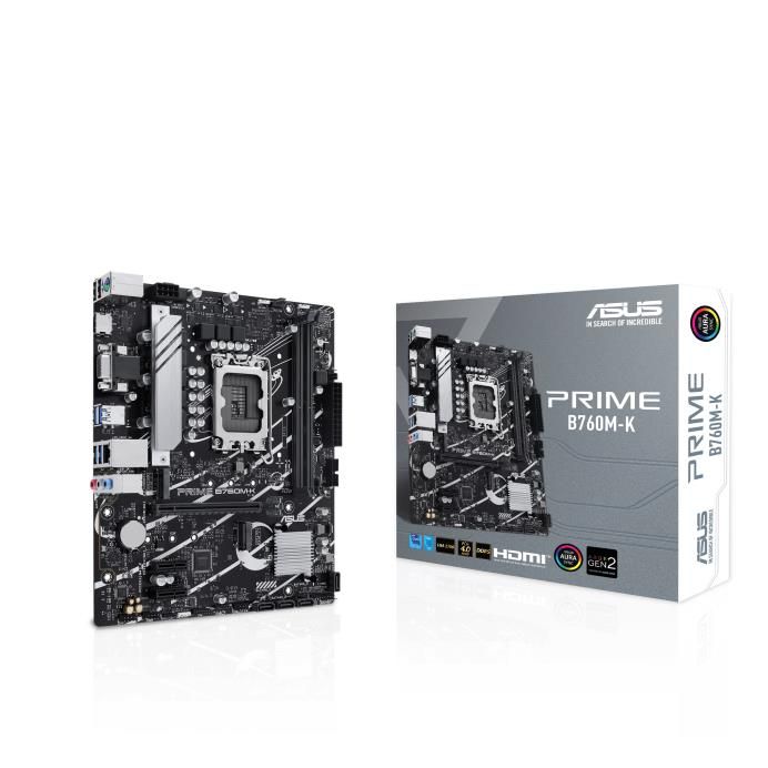Материнcька плата ASUS PRIME B760M-K s1700 B760 2xDDR5 M.2 HDMI D-Sub mATX