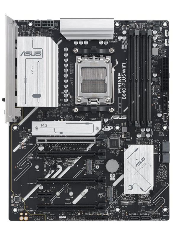 Материнcька плата ASUS PRIME B840-PLUS WIFI sAM5 B840 4xDDR5 M.2 HDMI DP Wi-Fi BT ATX