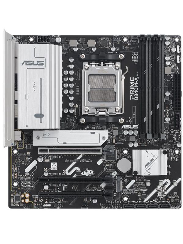 Материнcька плата ASUS PRIME B840M-A-CSM sAM5 B840 4xDDR5 M.2 HDMI DP mATX CSM