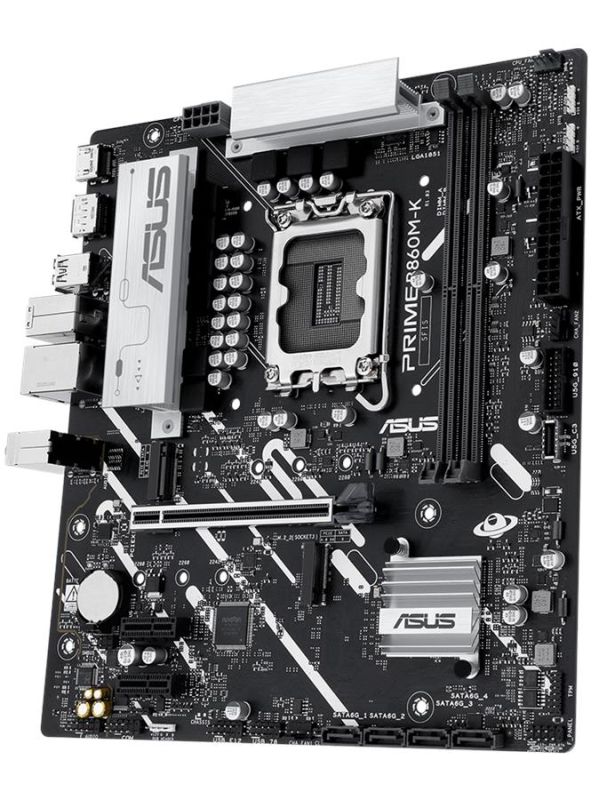 Материнcька плата ASUS PRIME B860M-K s1851 B860 2xDDR5 M.2 DP HDMI Wi-Fi BT mATX