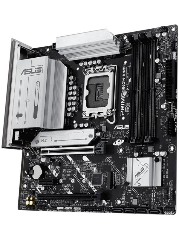 Материнcька плата ASUS PRIME B860M-A WIFI s1851 B860 4xDDR5 M.2 DP HDMI Wi-Fi BT mATX