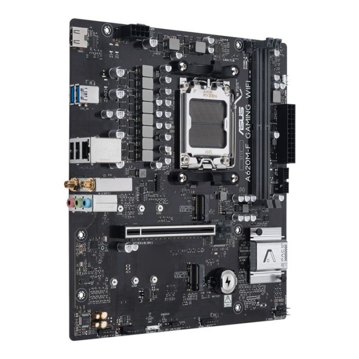 Материнcька плата ASUS A620M-F GAMING WIFI sAM5 A620 2xDDR5 HDMI Wi-Fi BT mATX