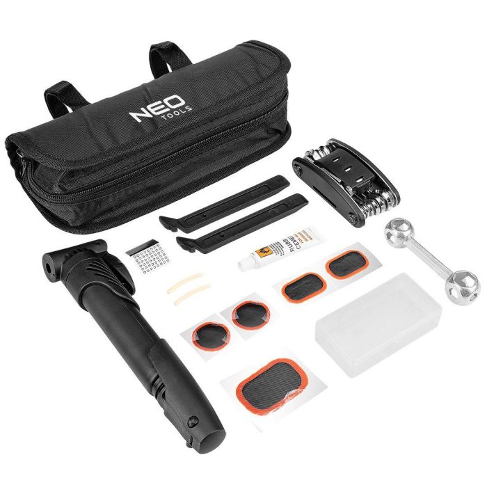 Набір для ремонту велосипеда Neo Tools, сумка з поліестеру 1680D, 23x15x6см 15шт