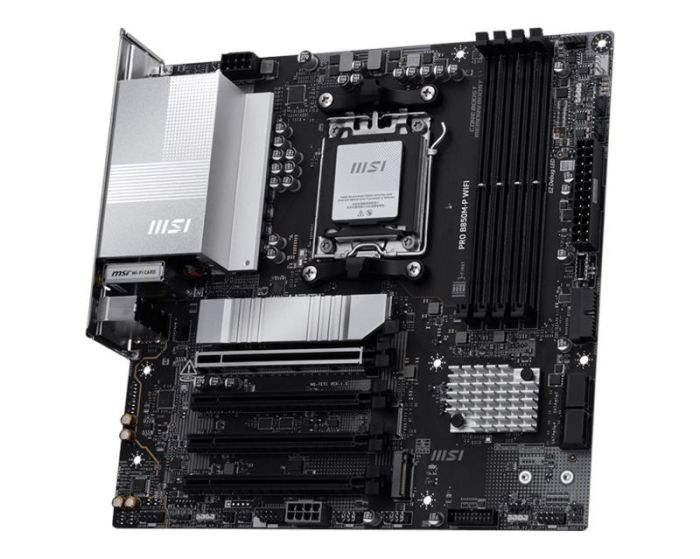 Материнcька плата MSI PRO B850M-P WIFI sAM5 B850 4xDDR5 M.2 HDMI DP Wi-Fi BT mATX