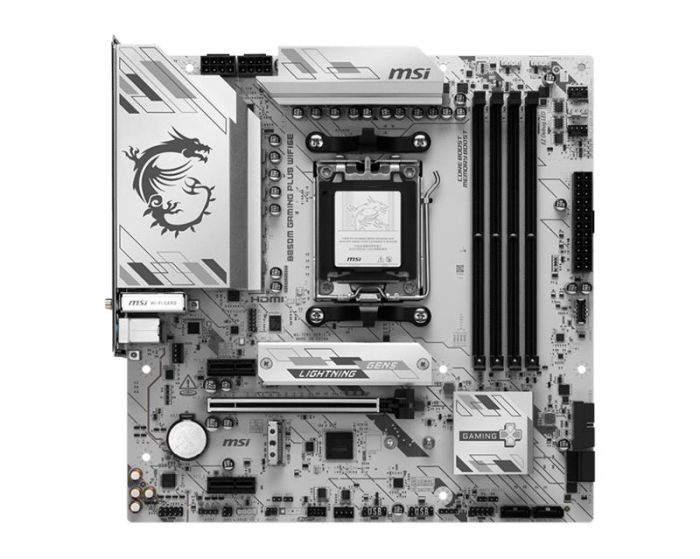 Материнcька плата MSI B850M GAMING PLUS WIFI6E sAM5 B850 4xDDR5 M.2 HDMI DP WiFi BT mATX