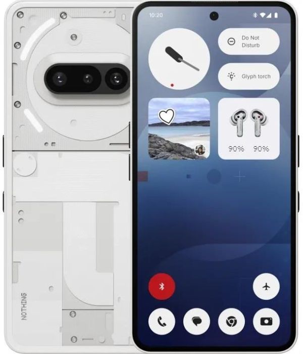 Смартфон Nothing Phone (3a) 6.77" 12/256ГБ, 2SIM, 5000мА•год, білий
