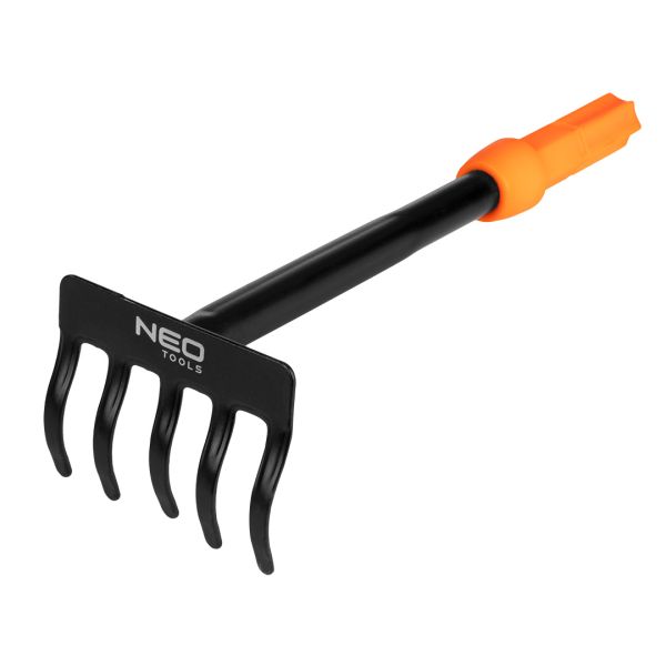 Граблі садові Neo Tools, ширина 8.5см, 5 зубців 25см, система NEO Click 0.12кг