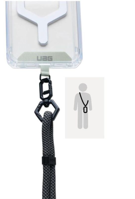 Ремінець через плече UAG для смартфона Civilian(7мм), Graphite/Black