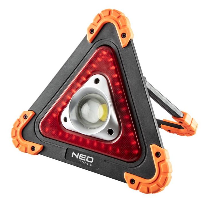 Прожектор на батарейках Neo Tools, трикутний, ААх4, 22x220x45мм, 800лм, 10Вт, 3 функції освітлення, біле/червоне світло