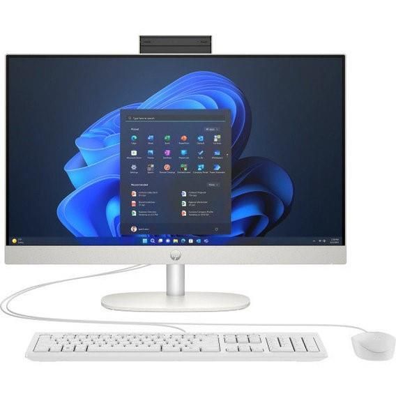 Комп`ютер персональний моноблок HP 240-G10 23.8" FHD IPS AG, Intel i5-1334U, 16GB, F512GB, UMA, WiFi, кл+м, 3р, Win11P, білий
