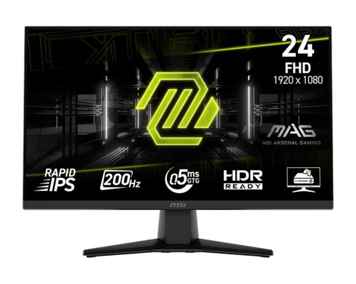Монітор MSI 23.8" MAG 242F HDMI, DP, Audio, IPS, 200Hz, 0.5ms, sRGB 115%, FreeSync