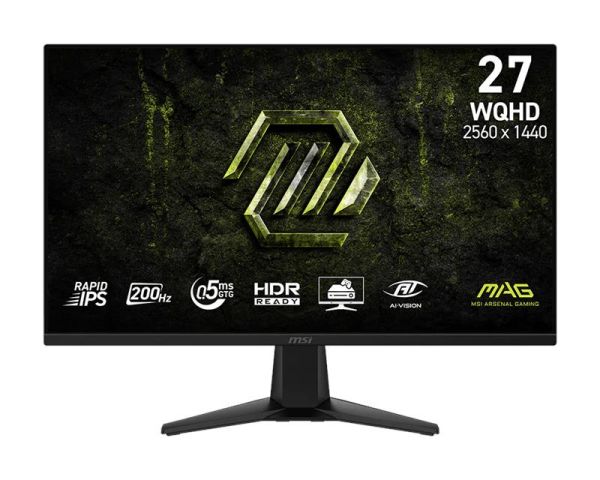 Монітор MSI 27" MAG 275QF-E20 2xHDMI, DP, Audio, IPS, 2560x1440, 200Hz, 0.5ms, sRGB 101%, G-SYNC, FreeSync