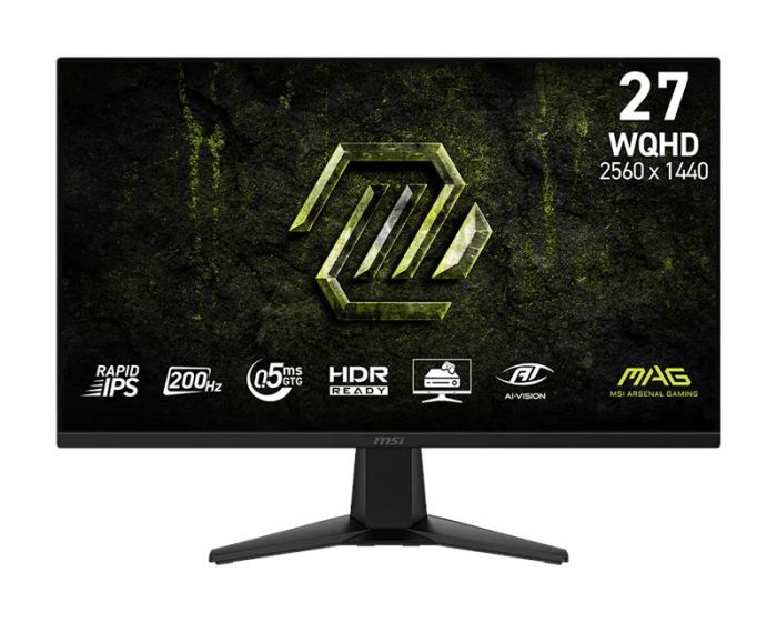 Монітор MSI 27" MAG 275QF-E20 2xHDMI, DP, Audio, IPS, 2560x1440, 200Hz, 0.5ms, sRGB 101%, G-SYNC, FreeSync