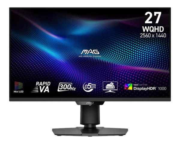 Монітор MSI 27" MAG 274QPF X30MV 2xHDMI, DP, Audio, miniLED, 2560x1440, 300Hz, 0.5ms, DCI-P3 97%, AdaptiveSync, Pivot, HDR1000