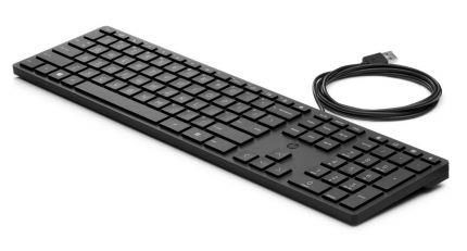 Клавіатура мембранна HP 320K, 109key, USB-A, EN/UK, чорний
