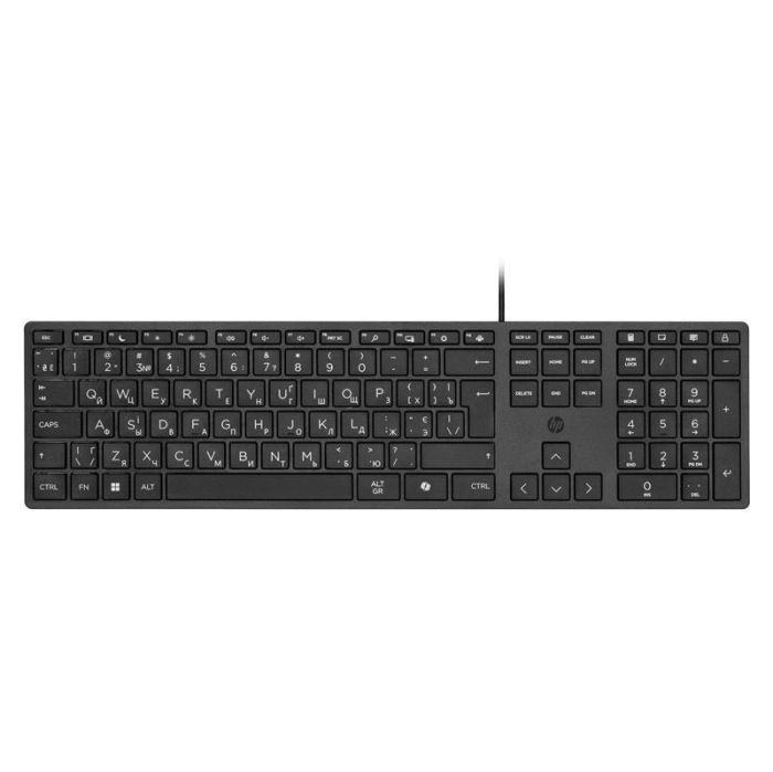 Клавіатура мембранна HP 320K, 109key, USB-A, EN/UK, чорний