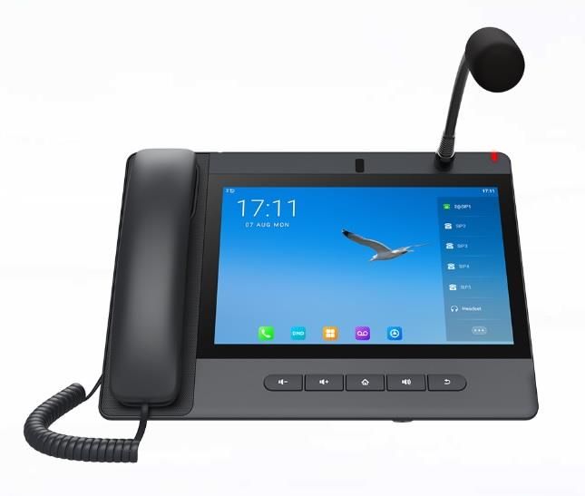 Телефон IP Fanvil A320i-Black, 2xGE LAN, Wi-Fi, 20 SIP ліній, 116 DSS клавіш, BT5.0, Android 9.0, PoE, 10.1" кольоровий Touch Screen, камера 8Mp, мікрофон-гусак