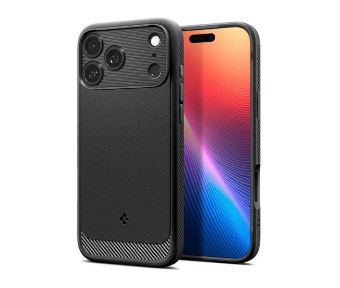 Чохол Spigen для iPhone 17 Pro, Rugged Armor MagFit, Matte Black