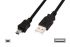 Кабель DIGITUS USB 2.0 (AM/mini B 5pin) 1.0м, чорний