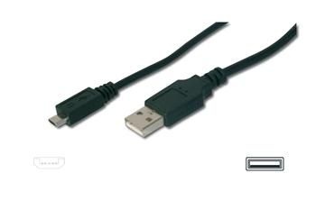 Кабель DIGITUS USB 2.0 (AM/micro B) 0.9м, чорний