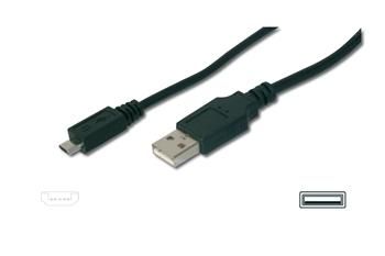 Кабель DIGITUS USB 2.0 (AM/micro B) 1.8м, чорний