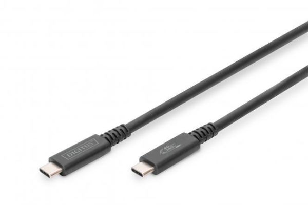 Кабель DIGITUS USB-C > USB-C заряджання/синхронізації, Type-C, 1м, чорний