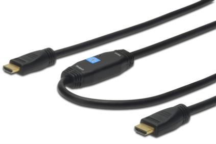 Кабель DIGITUS HDMI (M/M), High speed, активний, 30м, чорний