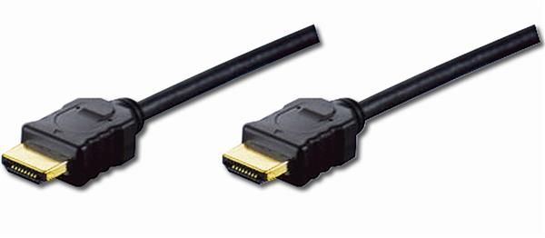 Кабель DIGITUS HDMI (M/M), High speed/Ethernet, 2м, чорний