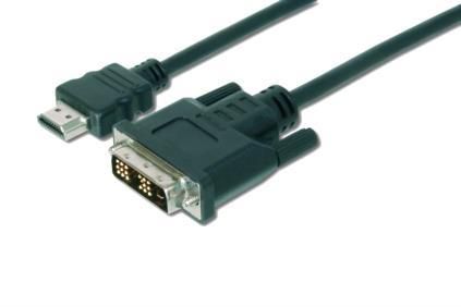 Кабель DIGITUS HDMI > DVI-D (M/M), 2м, чорний