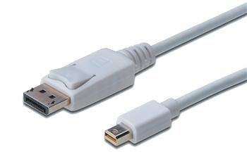 Кабель DIGITUS miniDisplayPort > DisplayPort (M/M), 2м, білий