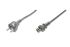 Кабель живлення DIGITUS Schuko CEE 7/7 (Typ-F) - C5 M/F, 1.2м, чорний