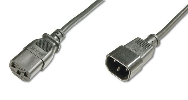 Мережевий кабель DIGITUS C14/M - C13/F, 5м, чорний