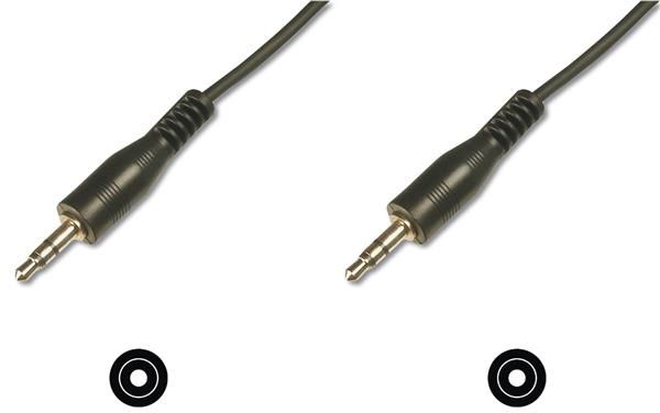 Кабель DIGITUS jack 3.5 > jack 3.5 (M/M), 1.5м, чорний
