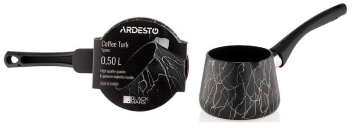 Турка ARDESTO Black Mars, 0.5л, алюміній, бакеліт, чорний