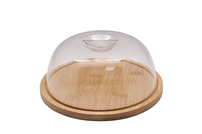 Блюдо з кришкою ARDESTO Midori, 18.5х18.5х7.8см, бамбук, пластик